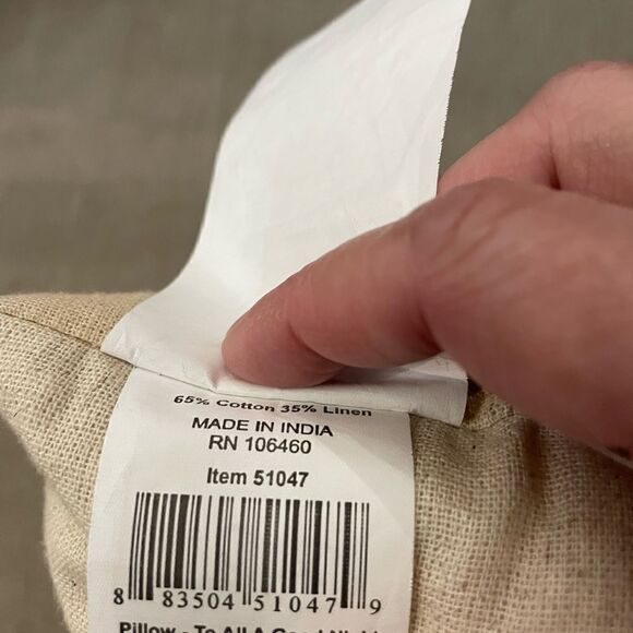 Primitives by Kathy Santa Reindeer Sled Christmas Pillow NWT - Picture 12 of 15